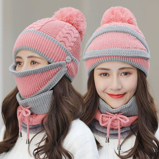 3 in 1 Winter Scarf Set (Beanie, Scarf and Mask)