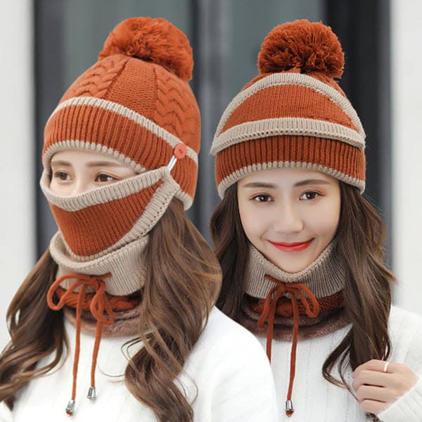 3 in 1 Winter Scarf Set (Beanie, Scarf and Mask)