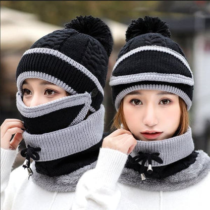 3 in 1 Winter Scarf Set (Beanie, Scarf and Mask)